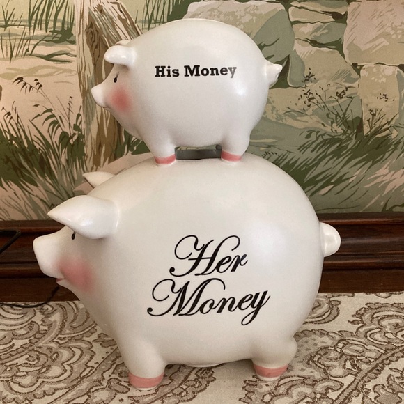 Young Inc. NWT His and Her Money Piggy Banks. ©️2006 C.M. Redwine. - Picture 1 of 7